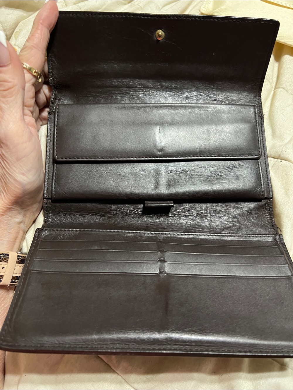 Louis Vuitton Patent Monogram Long Wallet in Deep Plum-Black Sheen - Picture 4 of 5